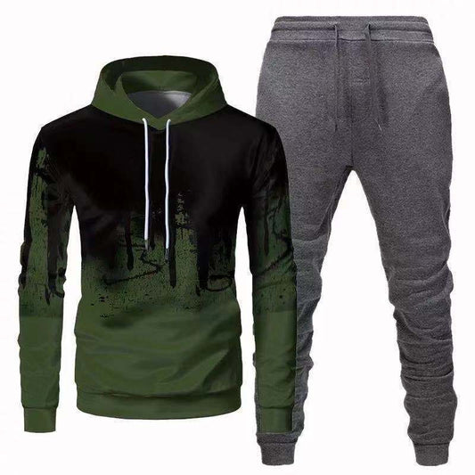 Trendy Urban Sports Hooded Tracksuit Sweatshirt For Men