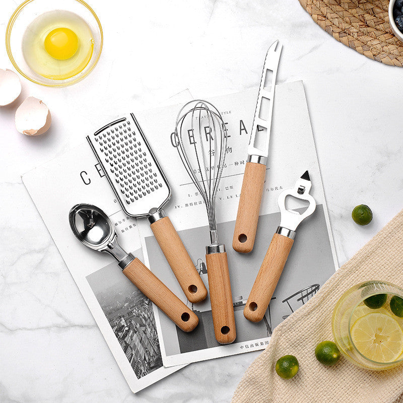 Creative Kitchen utensil Gadget Wooden Handle For Cooking