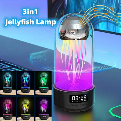 Creative 3in1 Colorful Jellyfish Light Smart Decoration Bluetooth Speaker