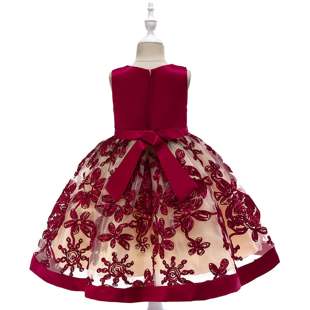 Lovely Children's Girls Applique Princess Dress