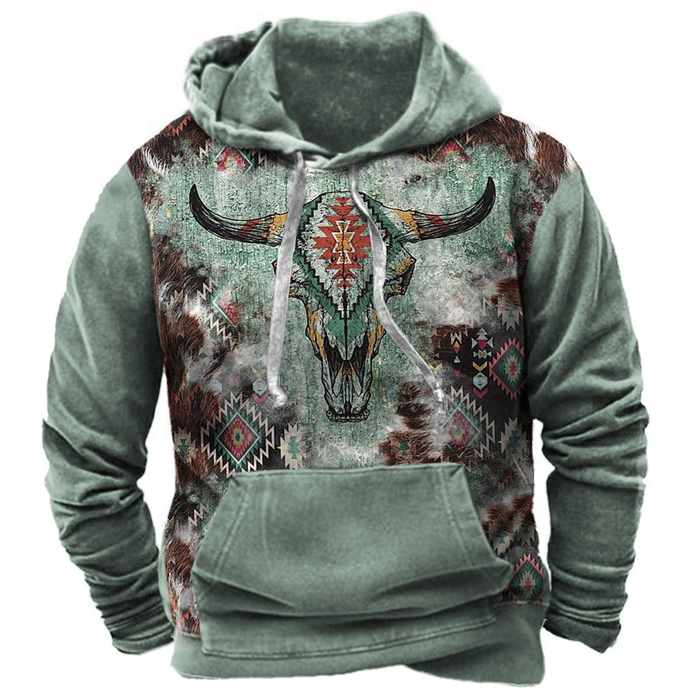 Cute Men's Urban 3D Digital Printing Sweater Male