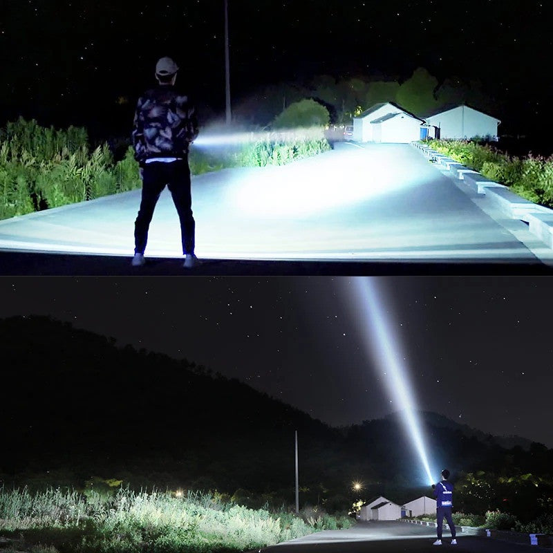 Strong Flashlight Focusing Rechargeable Super Bright LED Outdoor Xenon Lamp