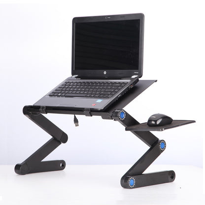 Laptop Table Stand With Adjustable Folding Ergonomic Design Stand Notebook Desk For Ultrabook Netbook Or Tablet With Mouse Pad black