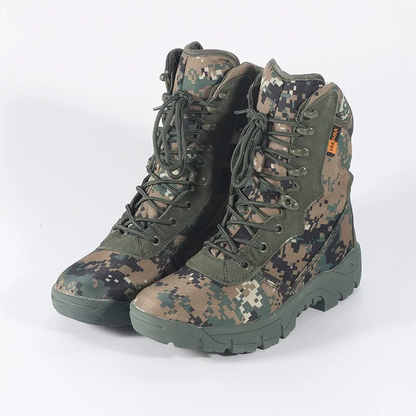 Men Outdoor Hiking Boots Fashion Sports Army Green Camouflage Jungle Off-road Boots Anti Slip Snow Shoes Wear-Resistant