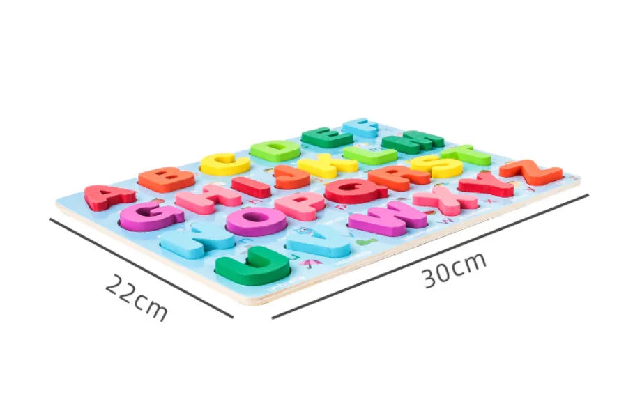 Kids 3D Wooden Puzzle Toys Colorful Number Letter Geometry Shape Cognition Grasp Board Early Learning Educational Montessori Toy