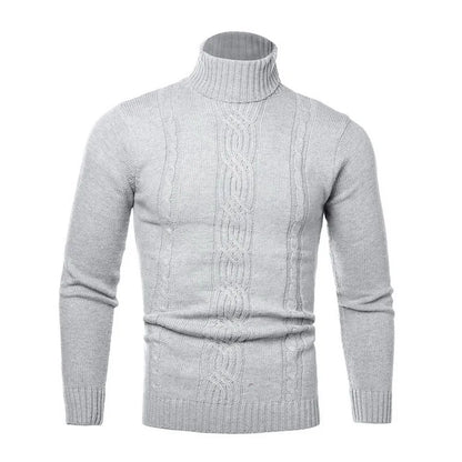 Winter Men's High Quality Turtleneck Sweater Thicken Sweater Casual Pullover