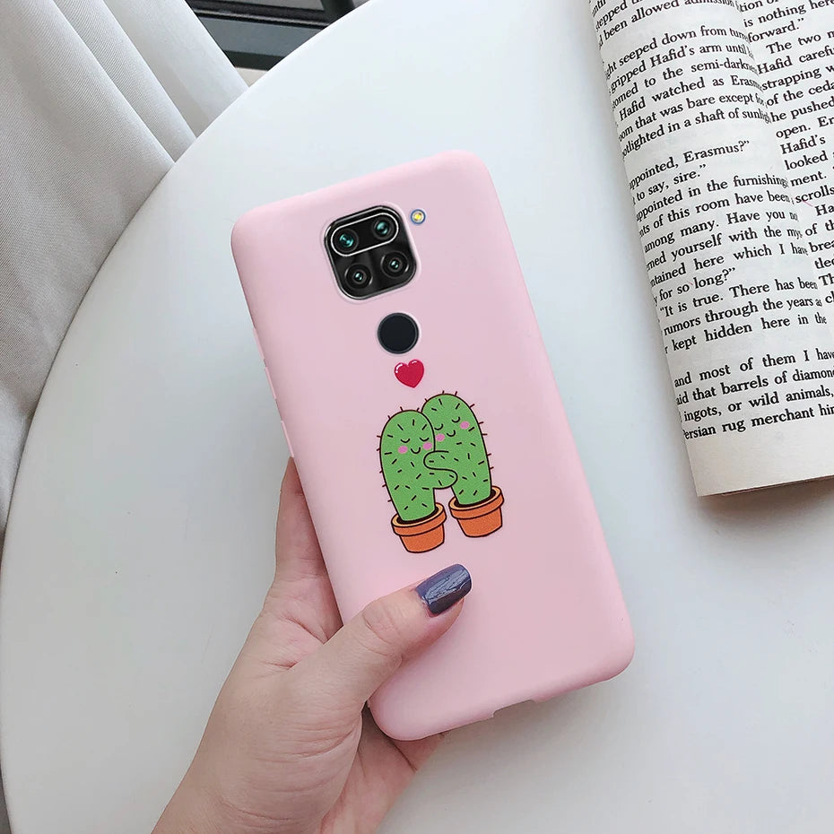 Case For Xiaomi Redmi Note 9 Case Soft TPU Silicon Cover Xiaomi Xiomi Redmi Note 9 Note9 RedmiNote9 phone back Cases Cover Funda Pink Xiaomi Redmi Note 9