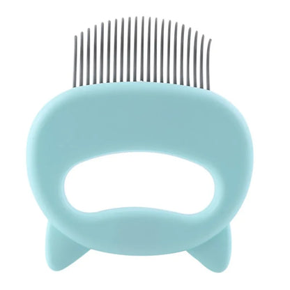 Cat Brush Pet Massage Brush Shell Shaped Handle Pet Grooming Massage Tool To Remove Loose Hairs Only For Cats Pet accessories green One Size