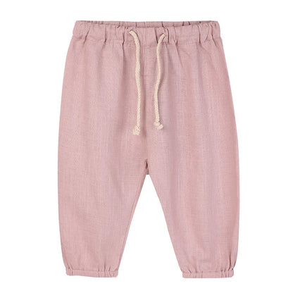 Children's Cotton And Linen Trousers Spring And Summer Thin Boys And Girls Linen Pant Baby Harem Pants WT620