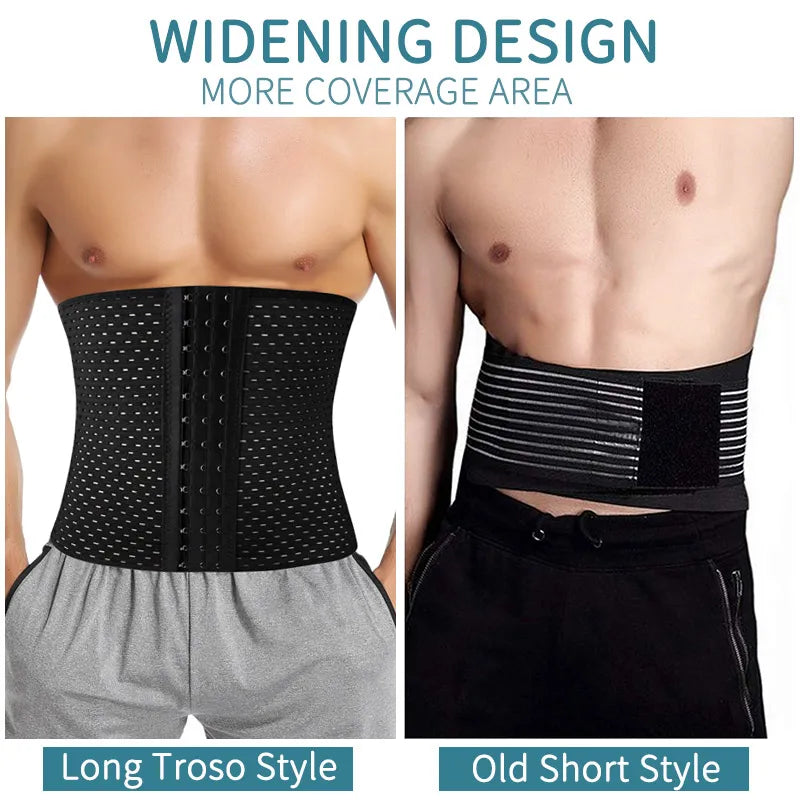 Waist Trainer Shapers Corset For Men Abdomen Reducer Slimming Belt Shapewear High Compression Modeling Strap Workout Girdle Faja