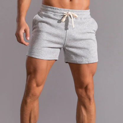 Summer New 100% Cotton Casual Shorts Men High Quality Fashion Short Pants Men Side Pockets Zip Outdoor Running Shorts Men light gray