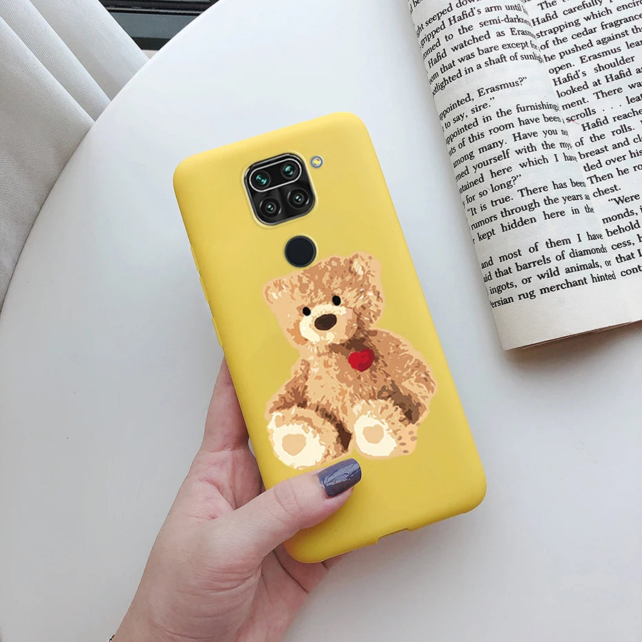 Case For Xiaomi Redmi Note 9 Case Soft TPU Silicon Cover Xiaomi Xiomi Redmi Note 9 Note9 RedmiNote9 phone back Cases Cover Funda Dark Brown Xiaomi Redmi Note 9