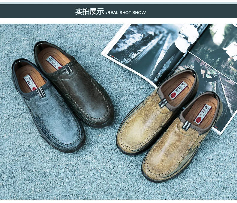 Men Casual Shoes Loafers Sneakers 2022 New Fashion Handmade Retro Leisure Loafers Shoes Zapatos Casuales Hombres Men Shoes