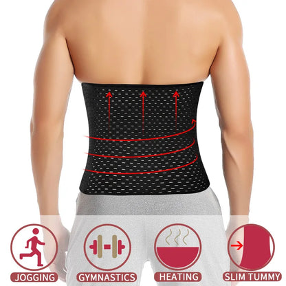 Waist Trainer Shapers Corset For Men Abdomen Reducer Slimming Belt Shapewear High Compression Modeling Strap Workout Girdle Faja