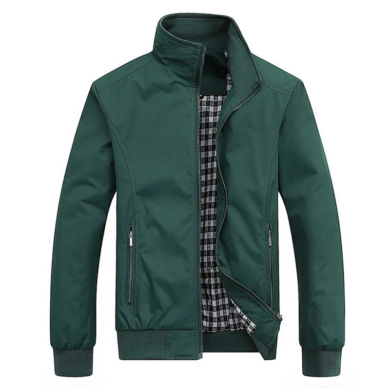 2023 Spring Autumn Casual Solid Fashion Slim Bomber Jacket Men Overcoat New Arrival Baseball Jackets Men's Jacket M-6XL 8XL Top 0149 green