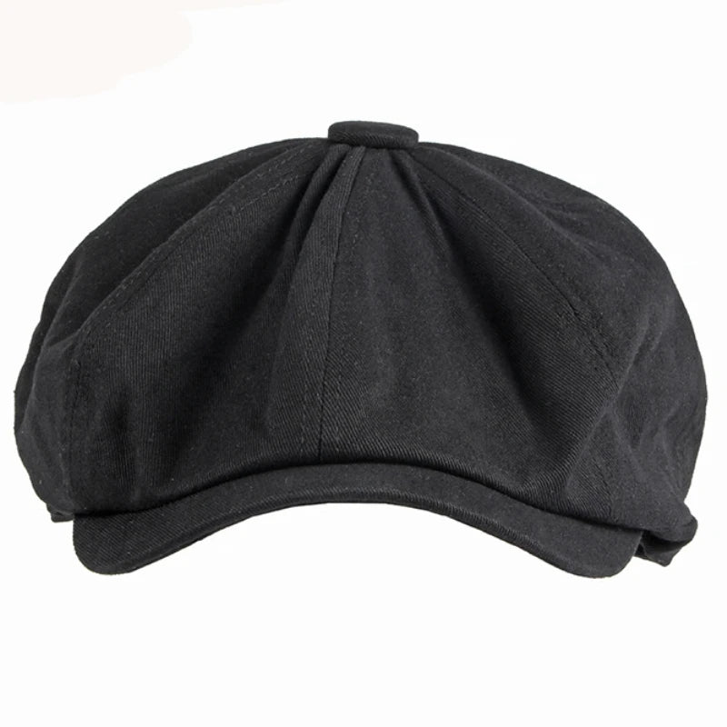 HT3347 Beret Cap Spring Autumn Cotton Hat Flat Cap Men Women Vintage Artist Painter Beret Hat Retro Octagonal Cap Berets