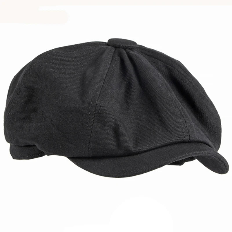 HT3347 Beret Cap Spring Autumn Cotton Hat Flat Cap Men Women Vintage Artist Painter Beret Hat Retro Octagonal Cap Berets