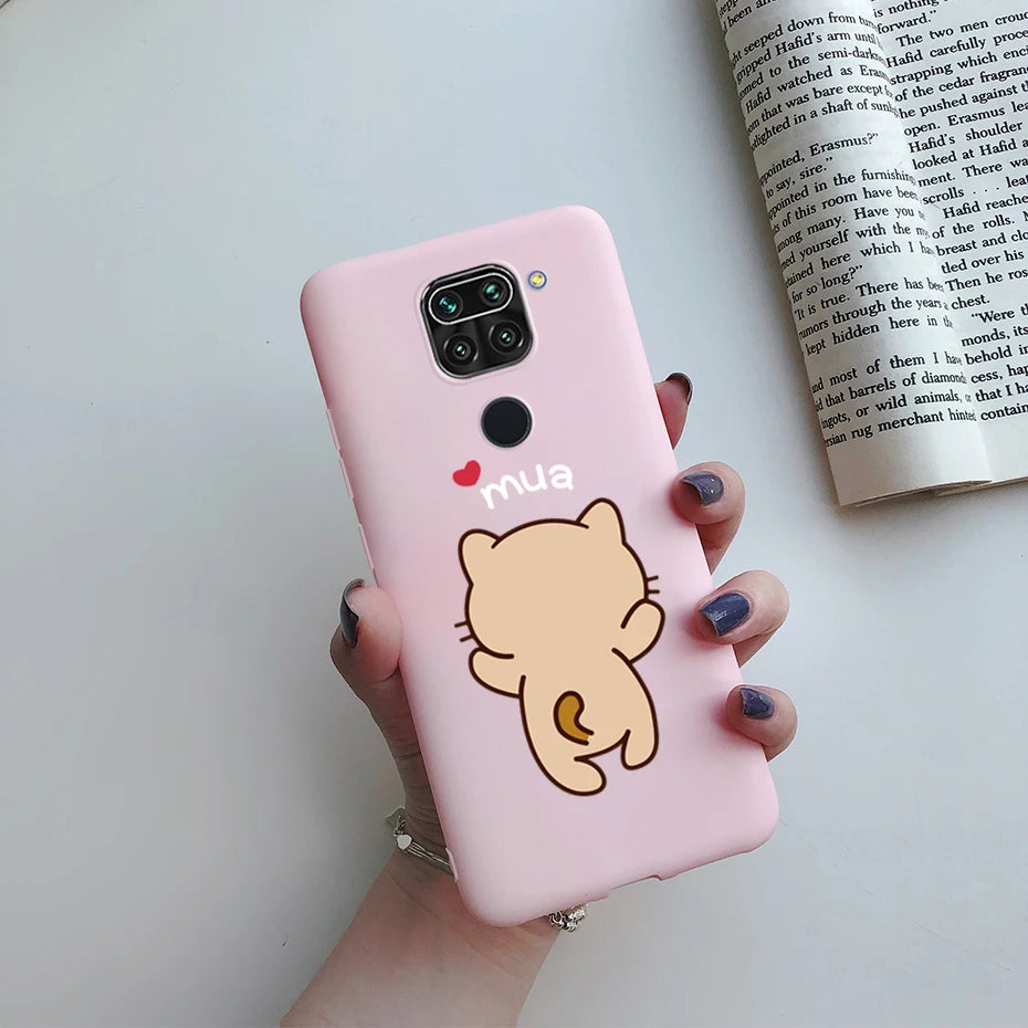 Case For Xiaomi Redmi Note 9 Case Soft TPU Silicon Cover Xiaomi Xiomi Redmi Note 9 Note9 RedmiNote9 phone back Cases Cover Funda Pink 1 Xiaomi Redmi Note 9