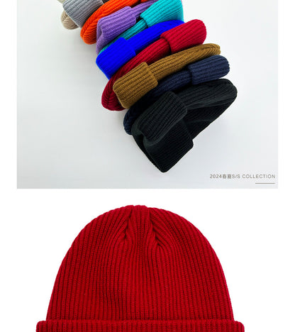 New autumn and winter hats fashion hundred thick thick fishscale woolen hat warm outdoor windproof knitted hat