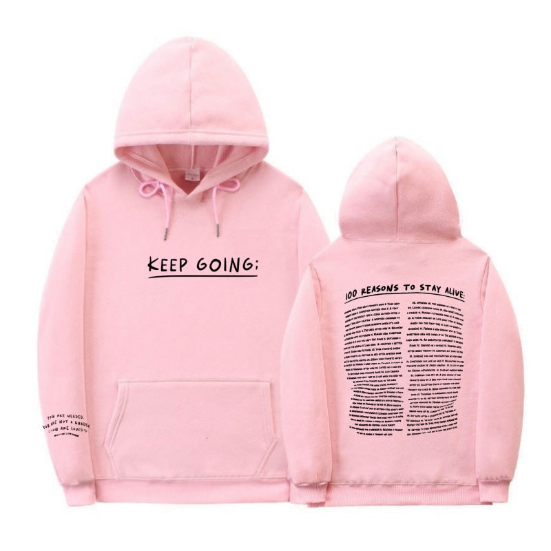 Letter Printing Long-sleeved Drawstring Hooded Sweatshirt With Pockets Fashion Sports Hoodie Womens Clothing FS5274 Pink