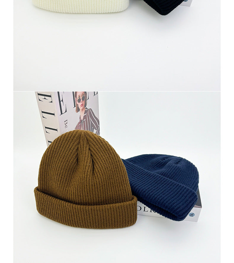 New autumn and winter hats fashion hundred thick thick fishscale woolen hat warm outdoor windproof knitted hat