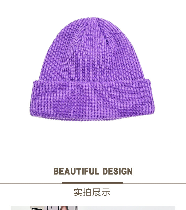 New autumn and winter hats fashion hundred thick thick fishscale woolen hat warm outdoor windproof knitted hat