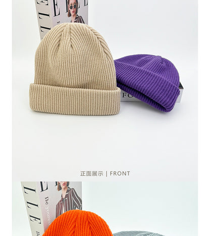 New autumn and winter hats fashion hundred thick thick fishscale woolen hat warm outdoor windproof knitted hat