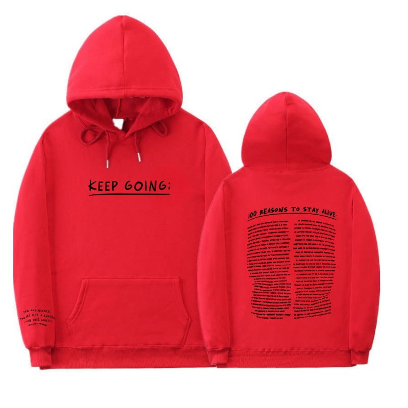 Letter Printing Long-sleeved Drawstring Hooded Sweatshirt With Pockets Fashion Sports Hoodie Womens Clothing FS5274 Red