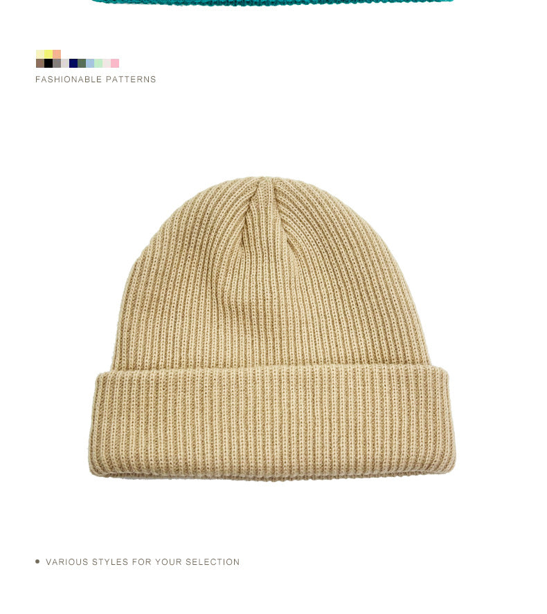 New autumn and winter hats fashion hundred thick thick fishscale woolen hat warm outdoor windproof knitted hat