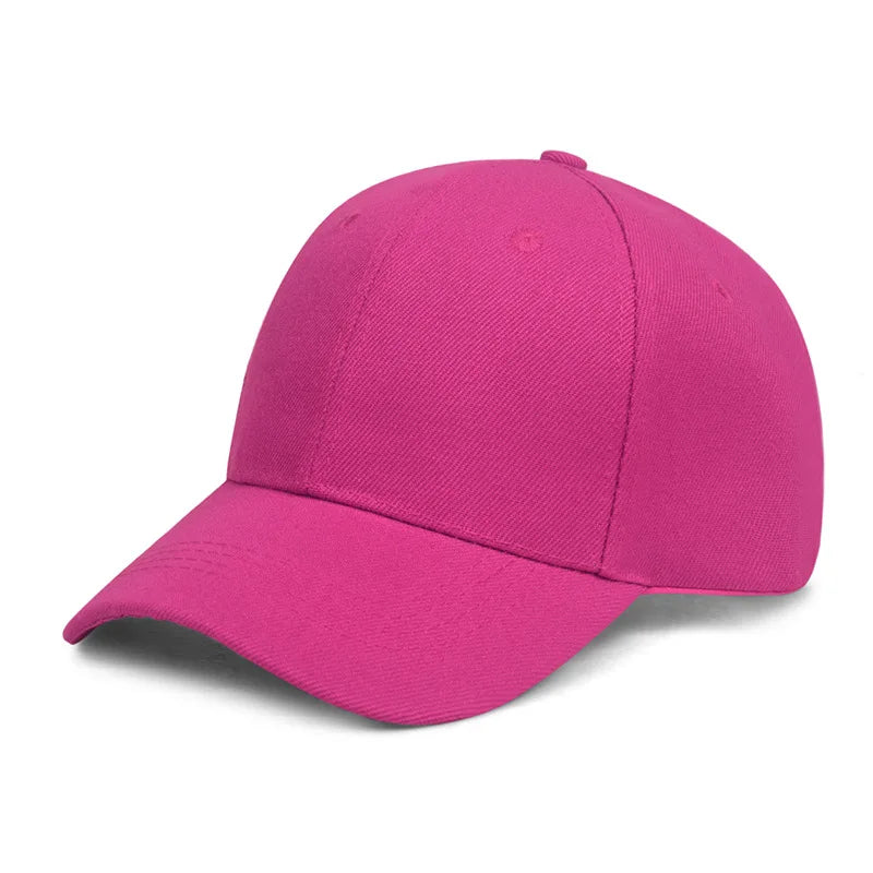 Solid Baseball Cap Cheap Women Men Summer Autumn Spring Sun Visor Hats Yellow Caps Rose 56-60cm