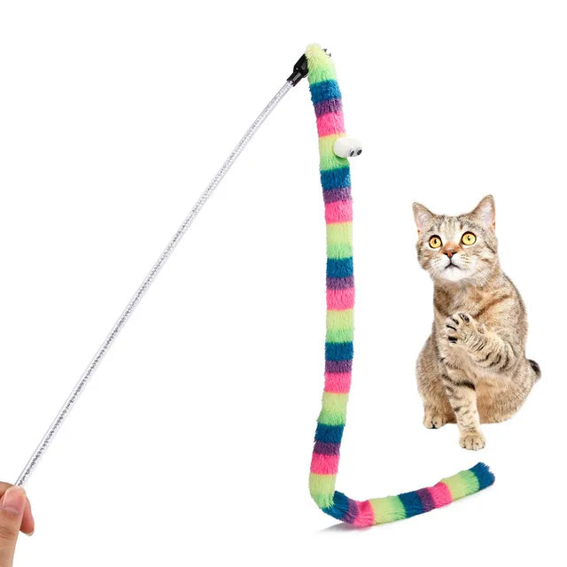 Cat Pets Toys Mouse Shape Balls Foldable Cat Kitten Play Tunnel Funny Cat Stick Mouse Supplies Simulation Fish Cat Accessories P