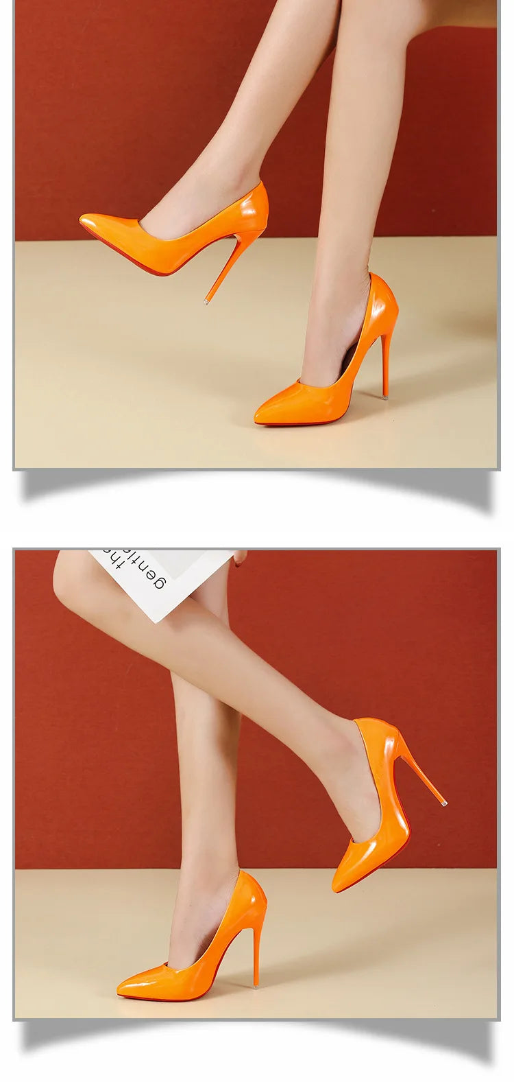 2023 Spring Super High 12cm Stiletto Heels Pumps Women Shoes Pointed Toe Florescence Patent Leather Office Thin Heel