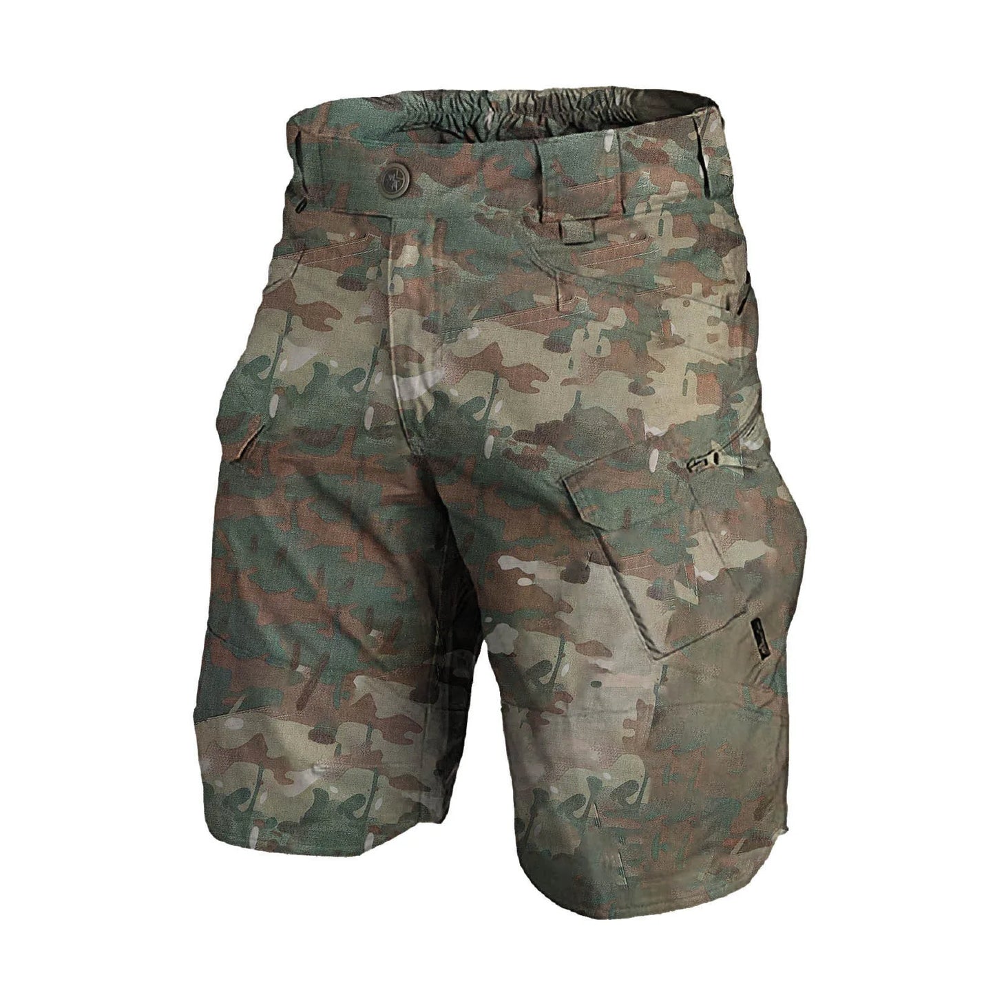 Fashion Men's Military Cargo Shorts Casual Camouflage Printed Loose Multi-Pocket Outdoor Jogging Shorts Trousers Bermuda Army Green