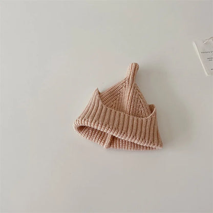 Autumn Winter Knitwear New Infant Baby Earmuffs Knitting Cap Kid Boy Girl Solid Nipple Style Casual Hat Toddler Knit Soft Caps