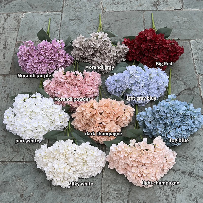 Hydrangea Artificial Flower Decoration Wedding Home Christmas Party Decoration White Flower