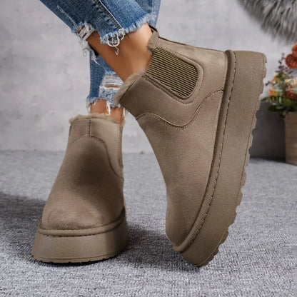 2024 Classic Thick-soled Fluff Women's Snow Boots Comfortable Warm Ankle Boots Women Winter Ladies Boots Chunky Botas Mujer Q320