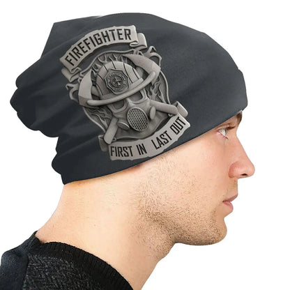 Fireman Fire Rescue Skullies Beanies Caps Router Firefighter Thin Hat Autumn Spring Bonnet Hats Men Women's Unisex Ski Cap