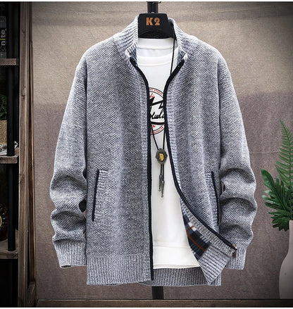 New Spring Autumn Knitted Sweater For Men Fashion Slim Fit Cardigan Men Causal Sweaters Coats Men's Clothing Winter Cardigan men