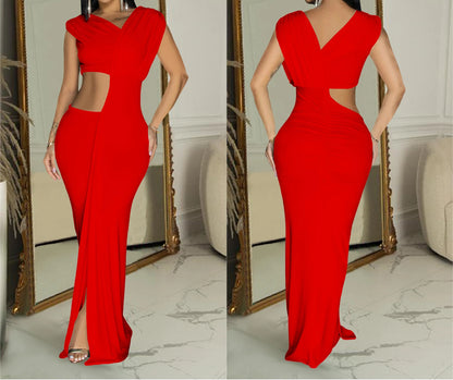 Sexy Split Elegant Dress Women For Wedding Party Cocktail Prom Dress Hollow Out Christmas Long Ready Formal Evening Dresses HX89