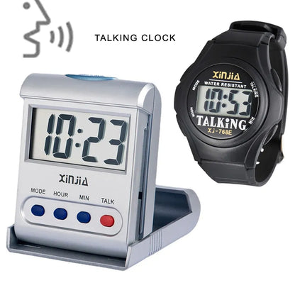 A Talking Clock that Speaking Time. Digital Alarm Clock and Watch for the Blind,Elderly or Children.