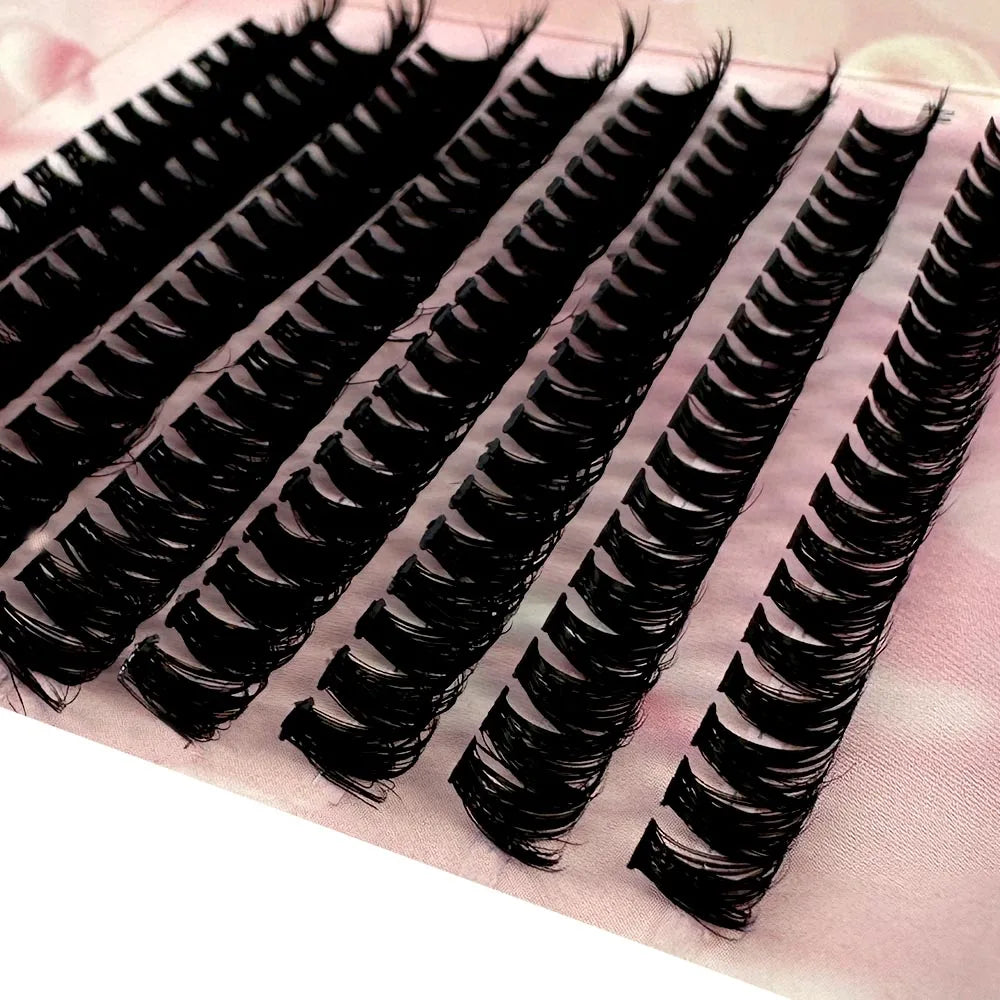 Cluster Eyelash Extension 160/266/280 Bundles 10D/80D Natural Style Individual Eyelashes Handmade Eyelash Bundles 3D mink Lashes 8Rows60D