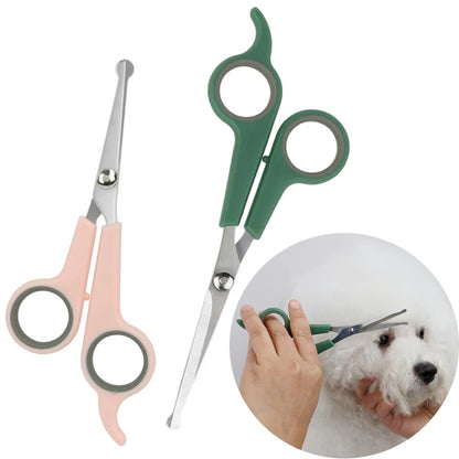 Professional Dogs Hair Scissor Stainless Steel Scissors with Round Tip Pets Cat Dog Durable Safety Hair Dog Grooming Accessories