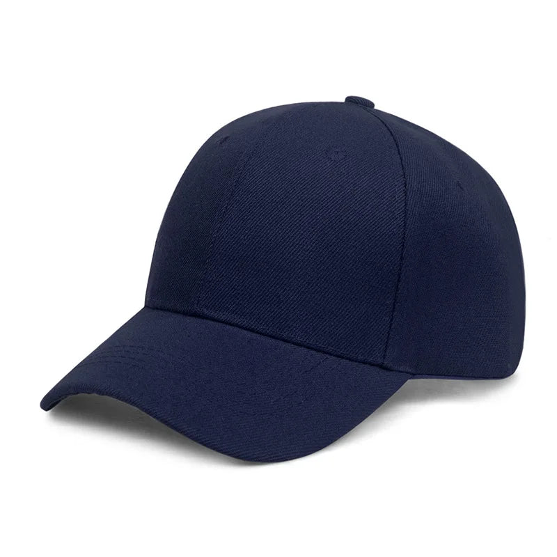 Solid Baseball Cap Cheap Women Men Summer Autumn Spring Sun Visor Hats Yellow Caps Navy 56-60cm