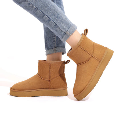 Eyriphy Snow Boots For Women Suede Winter Warm Boots Waterproof Women Snow Boots Memory Foam Ankle Boot Trending Shoes For Women