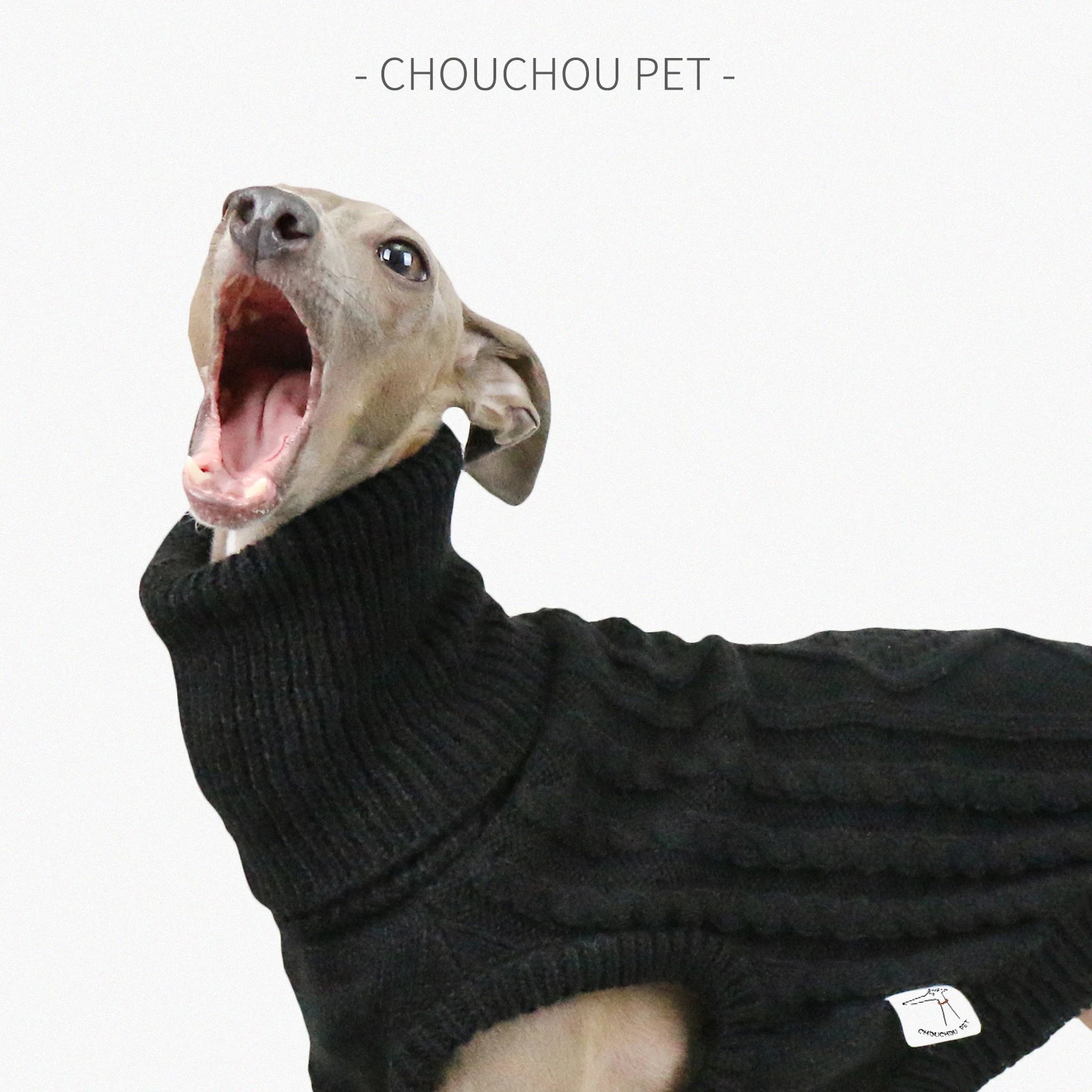 Italian greyhound spring woolen vest, elastic, soft, breathable and comfortable whippet vest, high collar dog clothes