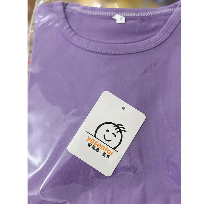 Kuromi Number T-Shirt Girl Birthday Clothes Short Sleeve Purple  Kids T-Shirts Kawaii Children Tee Cartoon Casual Toddler Tops