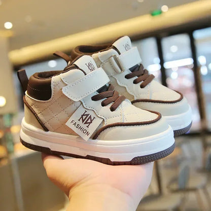 New 2024 Fashion Kids Sneakers Boys Girls Casual Shoes Non-slip Sport Footwear Wear-resistant Outdoor Shoes Kids Toddler Shoes Khaki