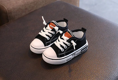 2022 Spring New Kids Canvas Shoes for Boys Solid Red Light School Casual Shoes Girls Non-slip Fashion Children Unisex Sneakers