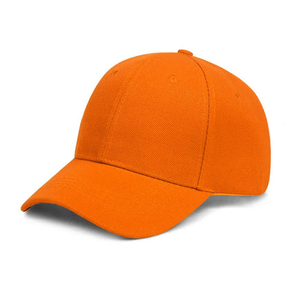 Solid Baseball Cap Cheap Women Men Summer Autumn Spring Sun Visor Hats Yellow Caps Orange 56-60cm