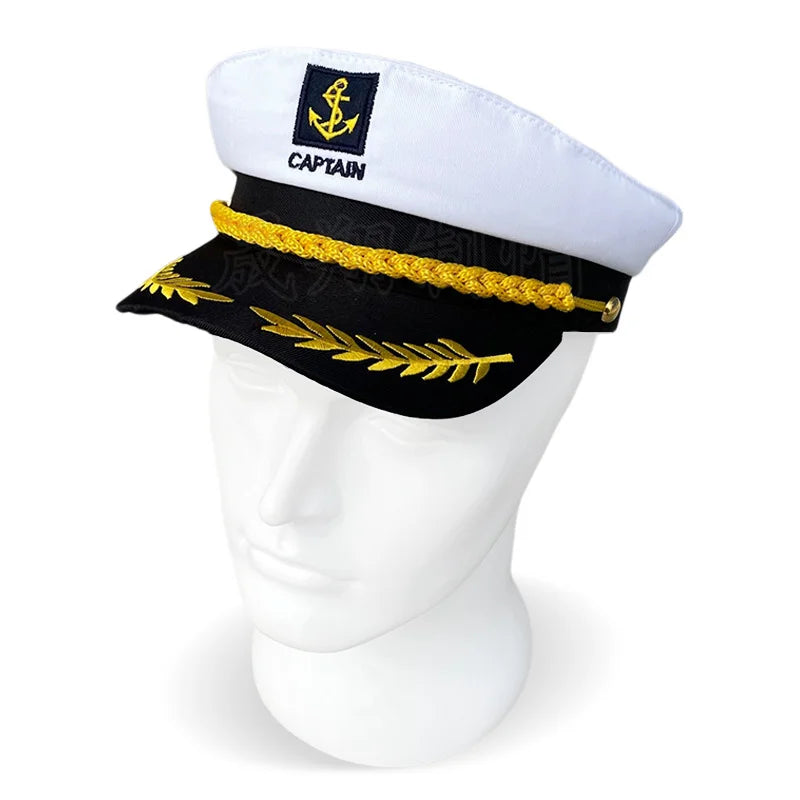 Adult Yacht Sailor Captain Hat Adjustable Men's and Women's Party Hat Makeup Ball Dressing Event Excellent Stylish Accessories